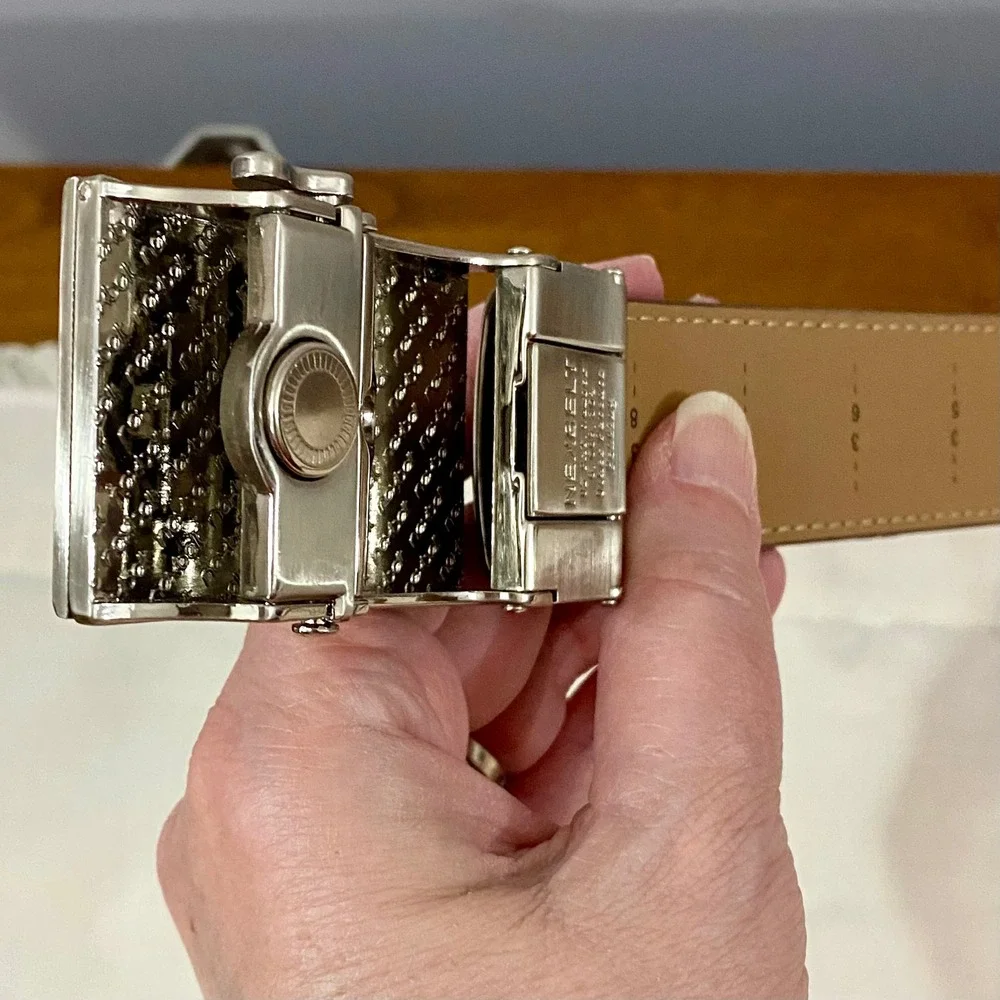 Nexbelt PreciseFit Ratchet Belt Men One Size Brown Leather No Holes Buckle